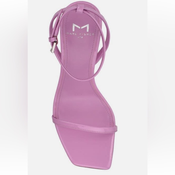 NWOT MARC FISHER LTD Arthur Women’s Patent Leather Ankle Strap Heeled Sandal - Picture 2 of 15